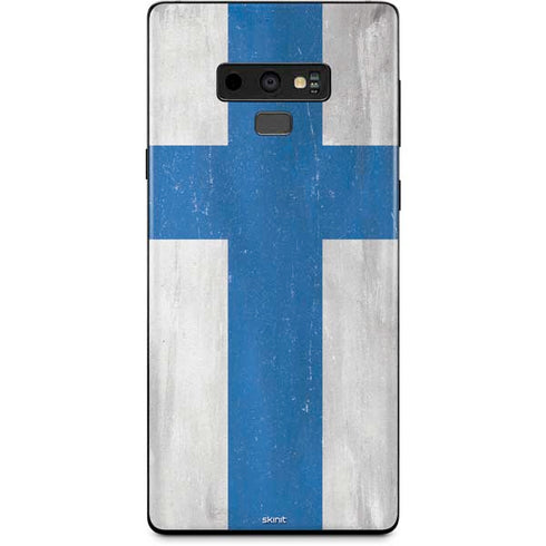 Finland Flag Distressed Galaxy Note 9 Skin