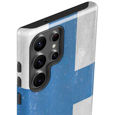 Finland Flag Distressed Galaxy S23 Ultra Pro Case