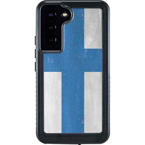 Finland Flag Distressed Galaxy S24 Plus Waterproof Case