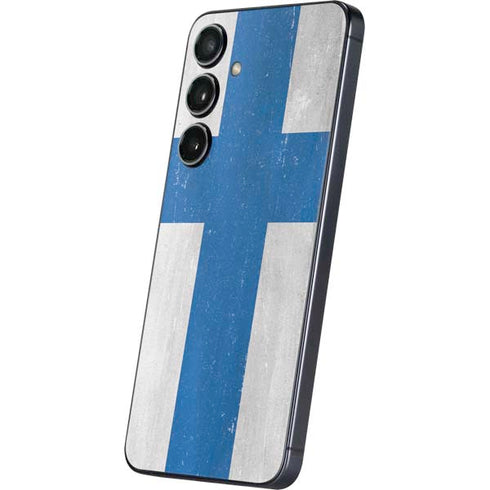 Finland Flag Distressed Galaxy S25 Skin