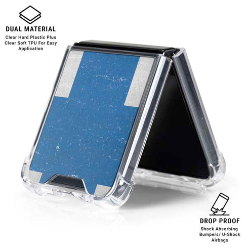 Finland Flag Distressed Galaxy Z Flip6 Clear Case