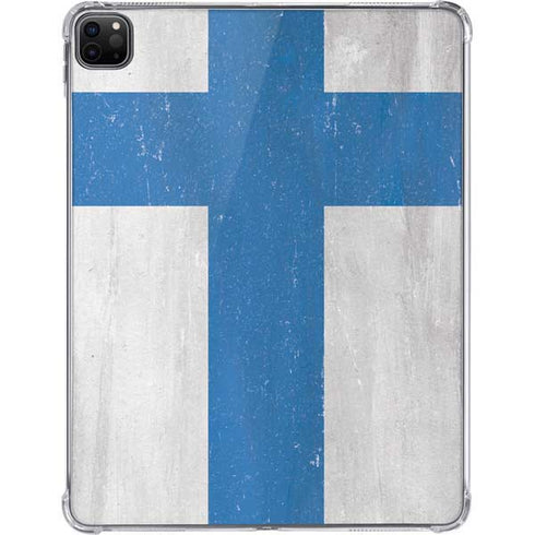 Finland Flag Distressed iPad Pro 11in (2024) Clear Case