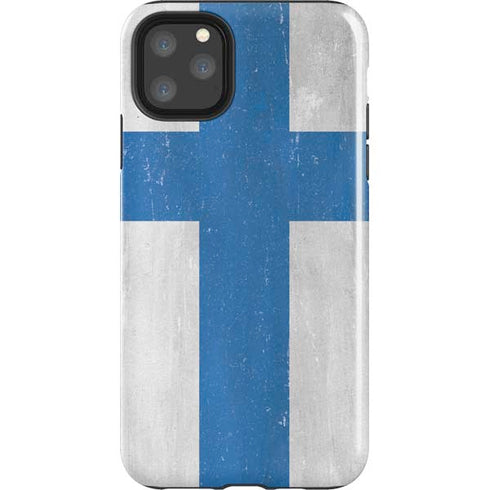 Finland Flag Distressed iPhone Cases
