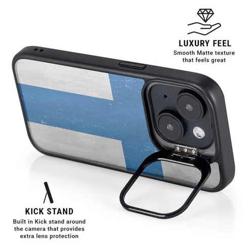 Finland Flag Distressed iPhone 13 Kickstand Case