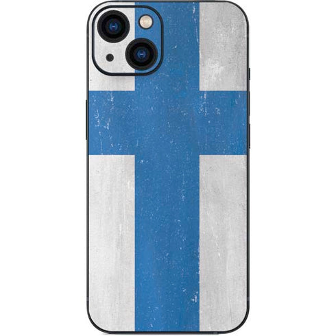 Finland Flag Distressed iPhone Skins