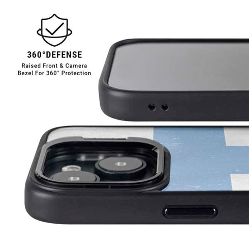 Finland Flag Distressed iPhone 15 Kickstand Case