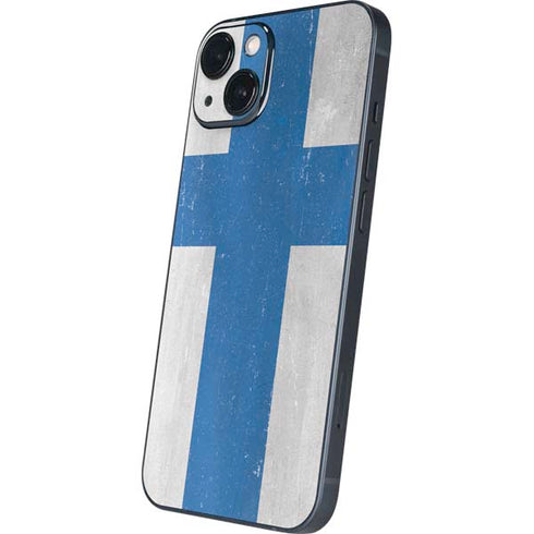 Finland Flag Distressed iPhone 15 Skin