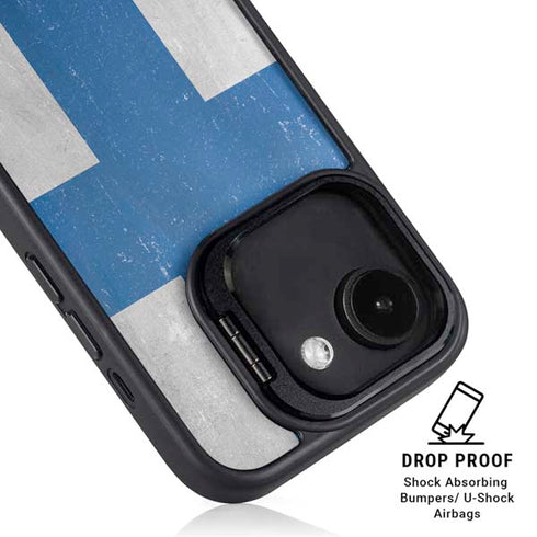 Finland Flag Distressed iPhone 16e Kickstand Case