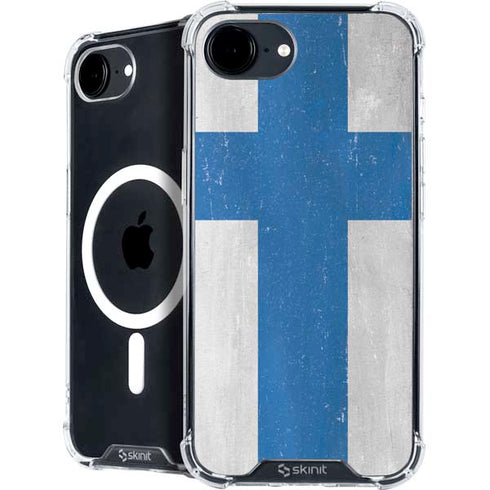 Finland Flag Distressed iPhone 16e MagSafe Case