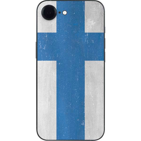 Finland Flag Distressed iPhone 16e Skin