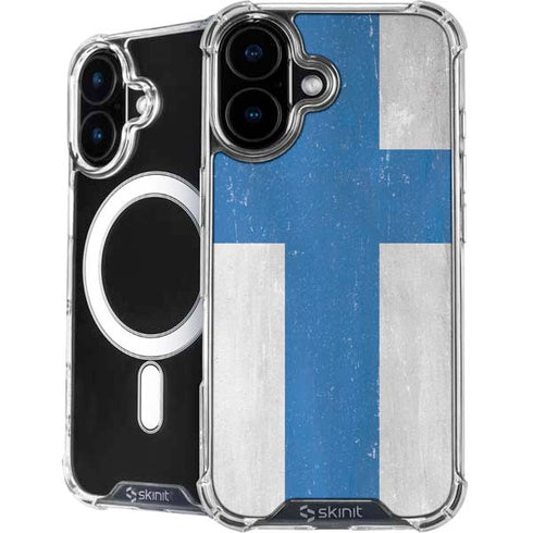 Finland Flag Distressed iPhone 17 MagSafe Case