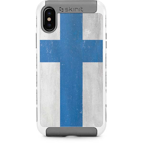 Finland Flag Distressed iPhone Cases