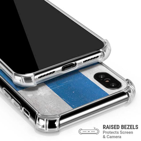 Finland Flag Distressed iPhone X/XS Clear Case