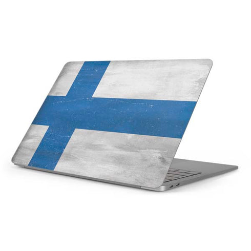 Finland Flag Distressed Apple MacBook Pro 16-inch Skin