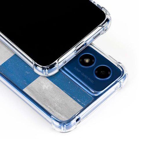 Finland Flag Distressed Moto G Play 4G (2024) Clear Case