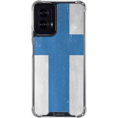 Finland Flag Distressed Moto G Power 5G (2024) Clear Case