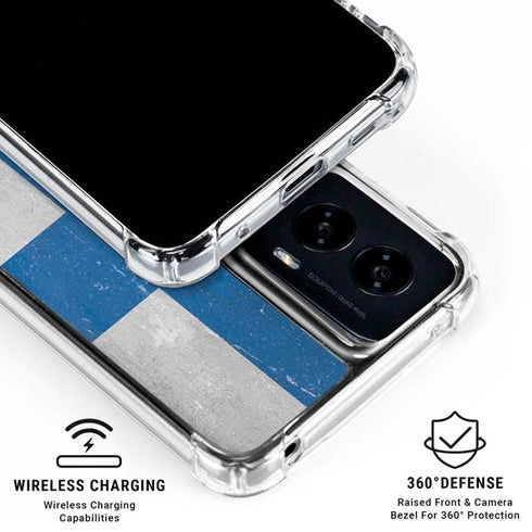 Finland Flag Distressed Moto G Power 5G (2024) Clear Case