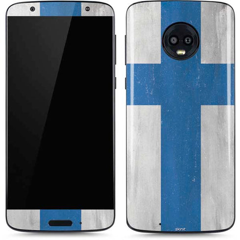 Finland Flag Distressed Moto G6 Skin