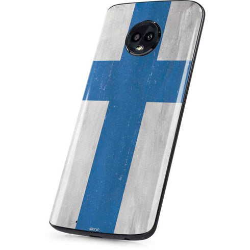 Finland Flag Distressed Moto G6 Skin