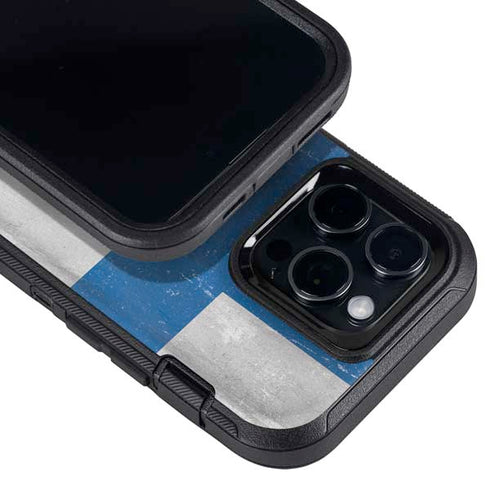 Finland Flag Distressed Otterbox Defender iPhone Skin