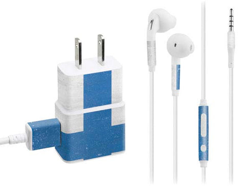 Finland Flag Distressed Phone Charger Skin