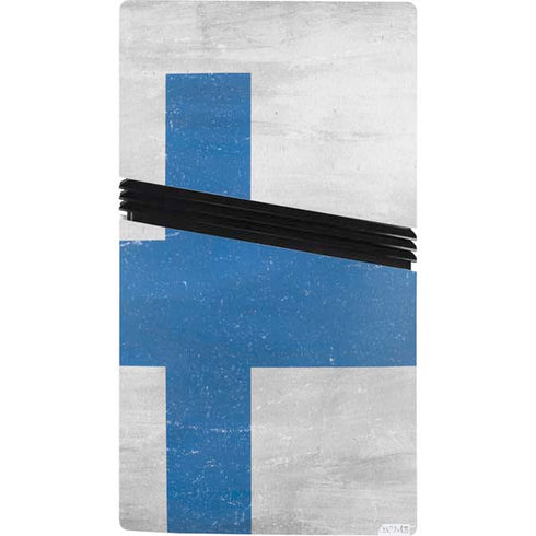 Finland Flag Distressed PS5 Pro Bundle Skin