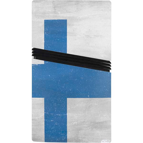Finland Flag Distressed PS5 Pro Console Skin