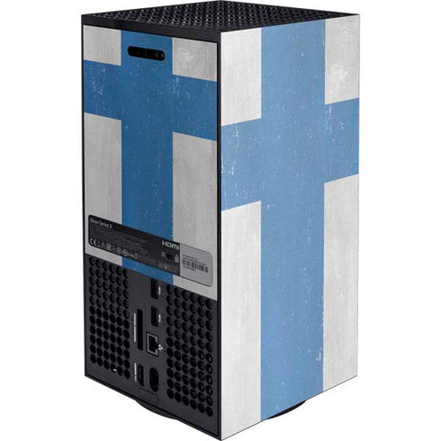 Finland Flag Distressed XBox Series X Digital Edition Console Skin