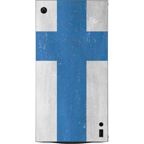 Finland Flag Distressed XBox Series X Digital Edition Console Skin