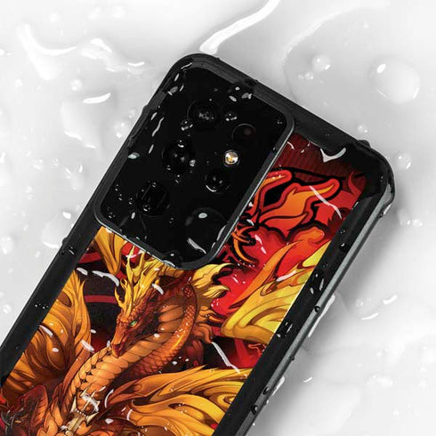Fire Dragon by Ruth Thompson Galaxy S24 Ultra Waterproof Case