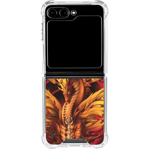 Fire Dragon by Ruth Thompson Galaxy Z Flip6 Clear Case
