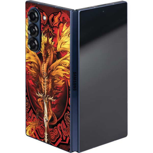 Fire Dragon by Ruth Thompson Galaxy Z Fold6 Skin