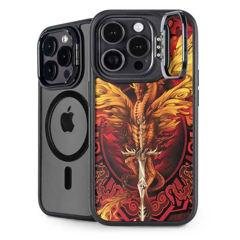 Fire Dragon by Ruth Thompson iPhone 14 Pro Max Kickstand Case