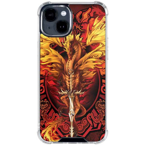 Fire Dragon by Ruth Thompson iPhone 15 Clear Case