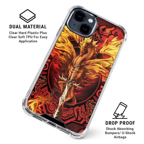 Fire Dragon by Ruth Thompson iPhone 15 Clear Case