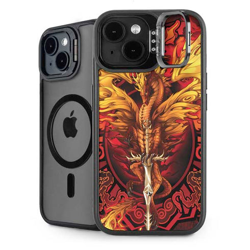 Fire Dragon by Ruth Thompson iPhone 15 Kickstand Case