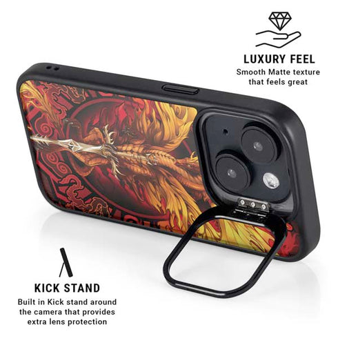 Fire Dragon by Ruth Thompson iPhone 15 Plus Kickstand Case