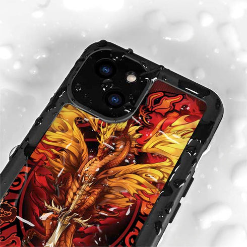Fire Dragon by Ruth Thompson iPhone 15 Plus Waterproof Case