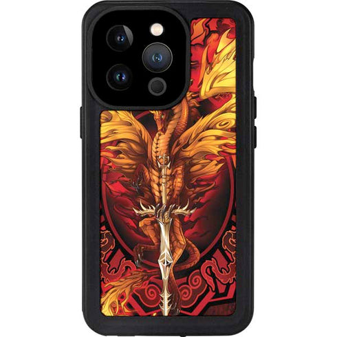 Fire Dragon by Ruth Thompson iPhone 15 Pro Waterproof Case