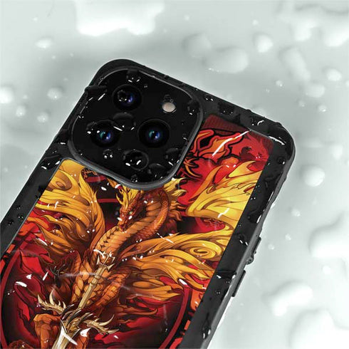 Fire Dragon by Ruth Thompson iPhone 15 Pro Waterproof Case