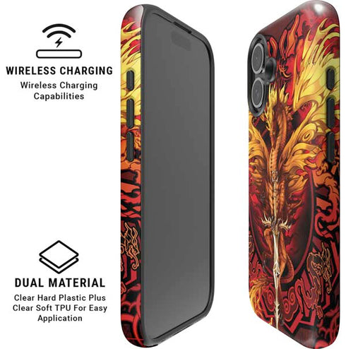 Fire Dragon by Ruth Thompson iPhone 16 Magsafe Impact Case