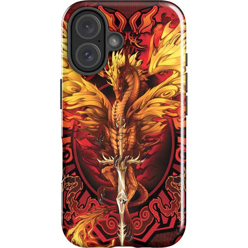 Fire Dragon by Ruth Thompson iPhone 16 Plus Impact Case