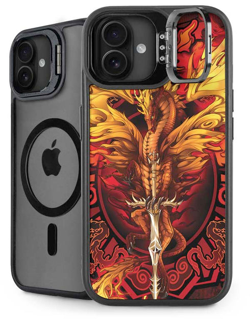 Fire Dragon by Ruth Thompson iPhone 16 Plus Kickstand Case