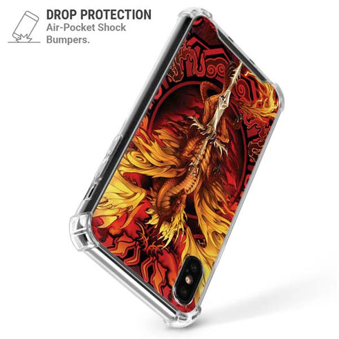 Fire Dragon by Ruth Thompson iPhone X/XS Clear Case