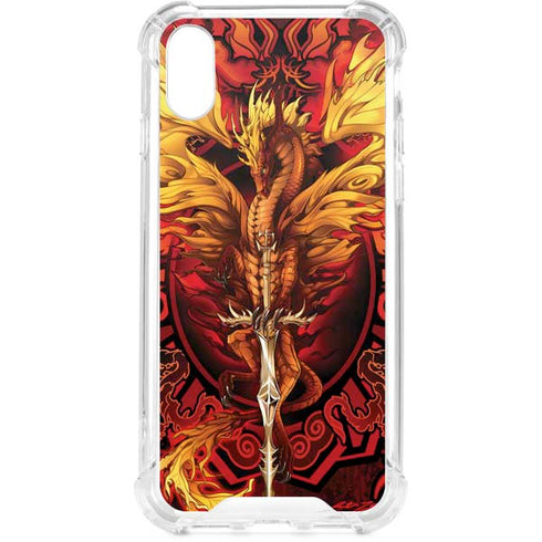Fire Dragon by Ruth Thompson iPhone XS Clear Case