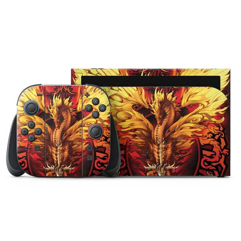 Fire Dragon by Ruth Thompson Nintendo Switch 2 (2025) with Joy-Con Skin