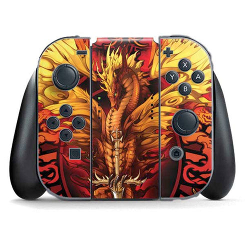 Fire Dragon by Ruth Thompson Nintendo Switch (2017-2021) Joy-Con Controller Skin