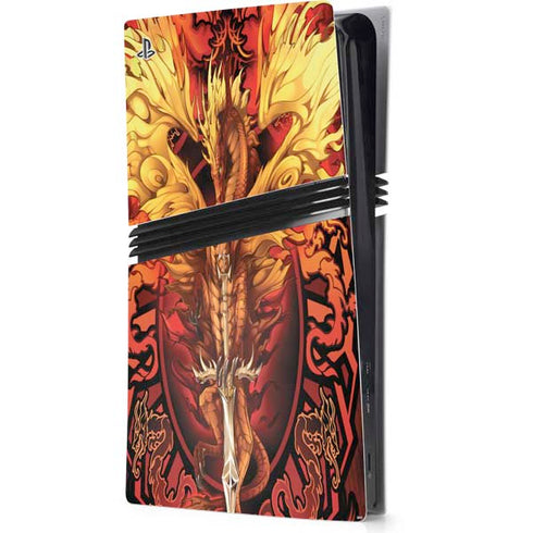 Fire Dragon by Ruth Thompson PS5 Pro Console Skin