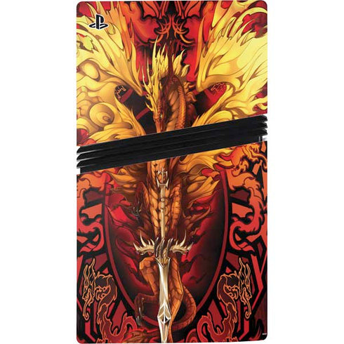 Fire Dragon by Ruth Thompson PS5 Pro Console Skin