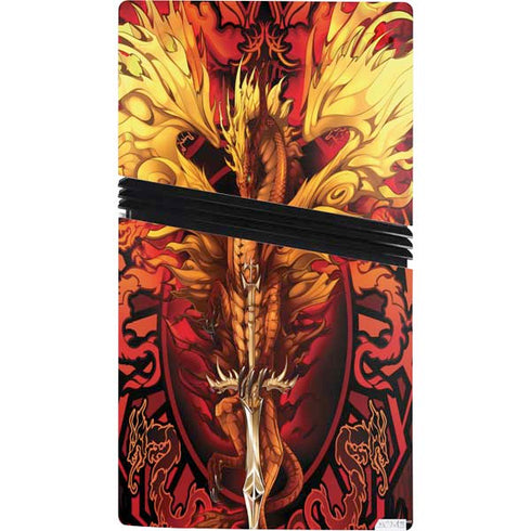 Fire Dragon by Ruth Thompson PS5 Pro Console Skin